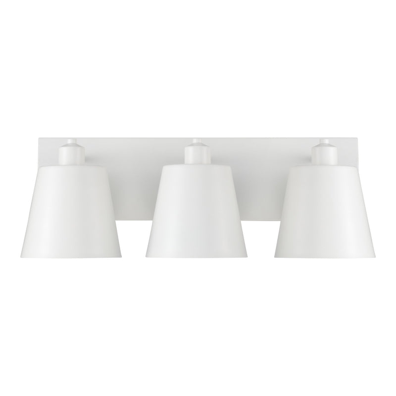 Capital Lighting 151331WE Three Light Vanity, Matte White