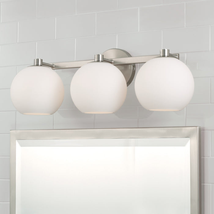 Capital Lighting 152131BN-548 Three Light Vanity, Brushed Nickel