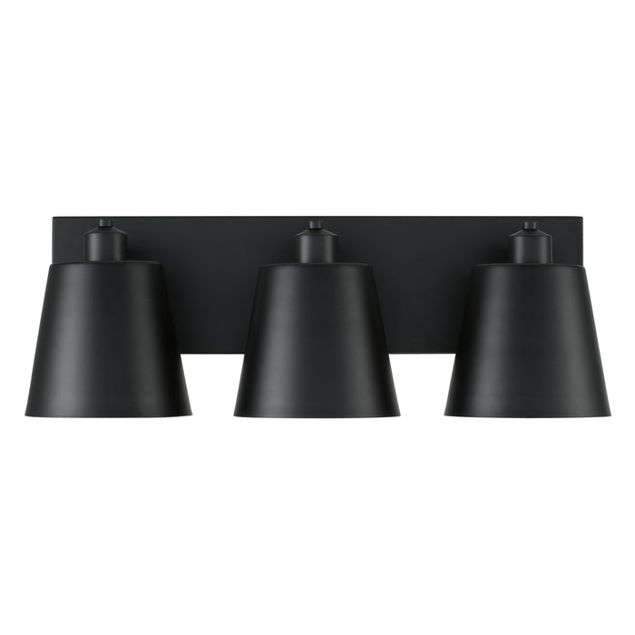 Capital Lighting 151331MB Three Light Vanity, Matte Black