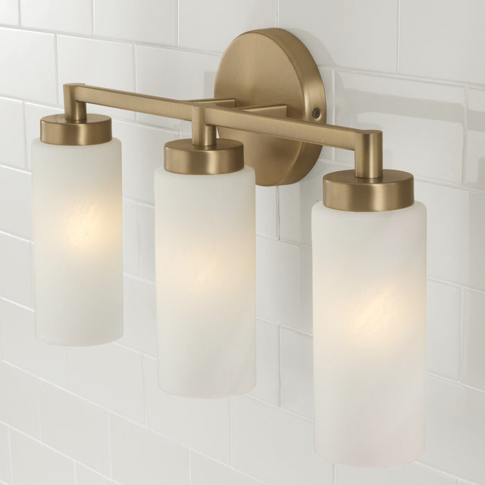 Capital Lighting 151731AD Three Light Vanity, Aged Brass