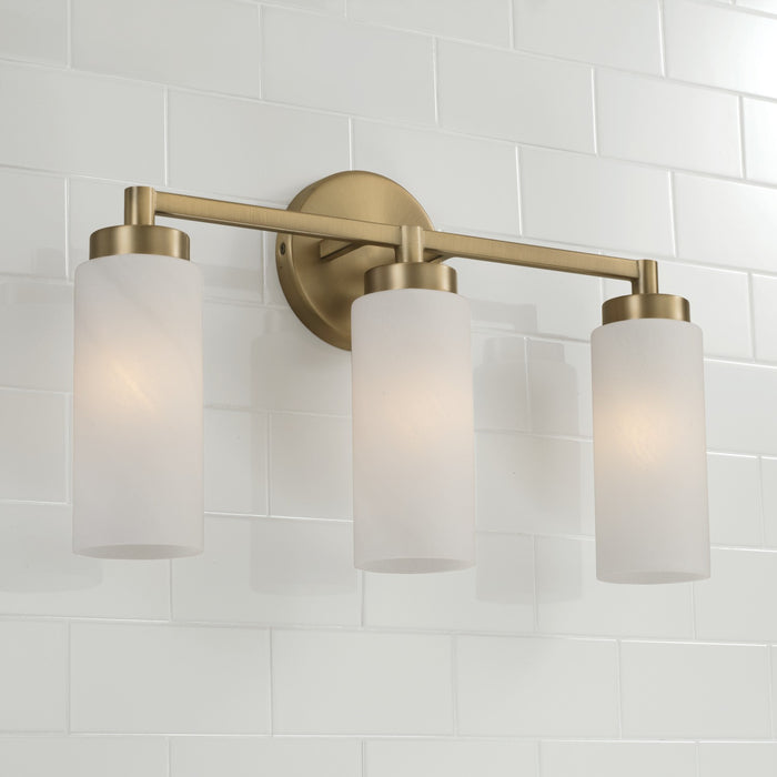 Capital Lighting 151731AD Three Light Vanity, Aged Brass
