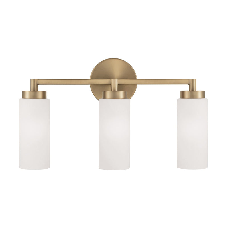 Capital Lighting 151731AD Three Light Vanity, Aged Brass