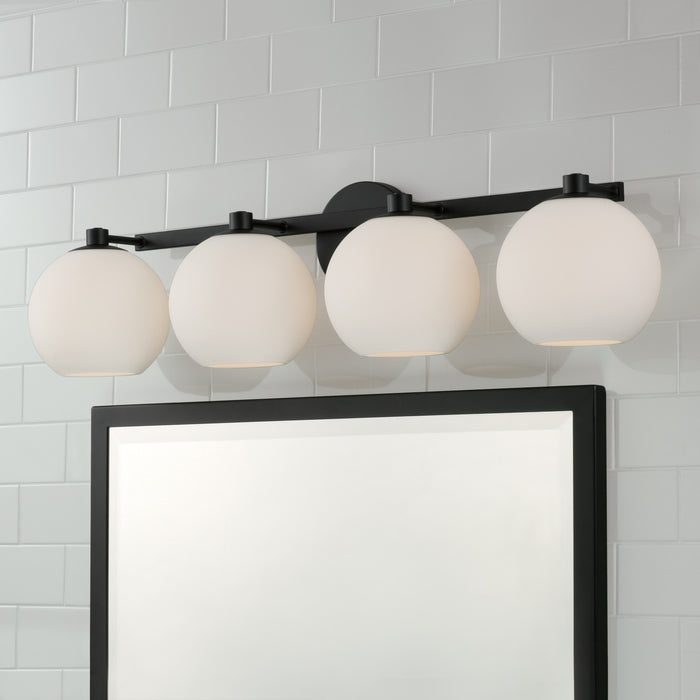 Capital Lighting 152141MB-548 Four Light Vanity, Matte Black