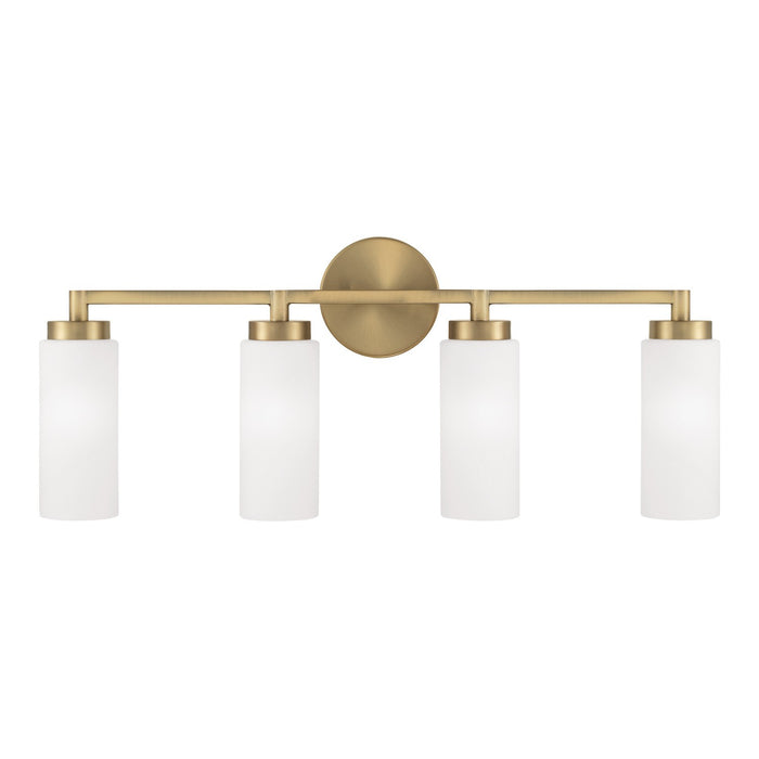 Capital Lighting 151741AD Four Light Vanity, Aged Brass