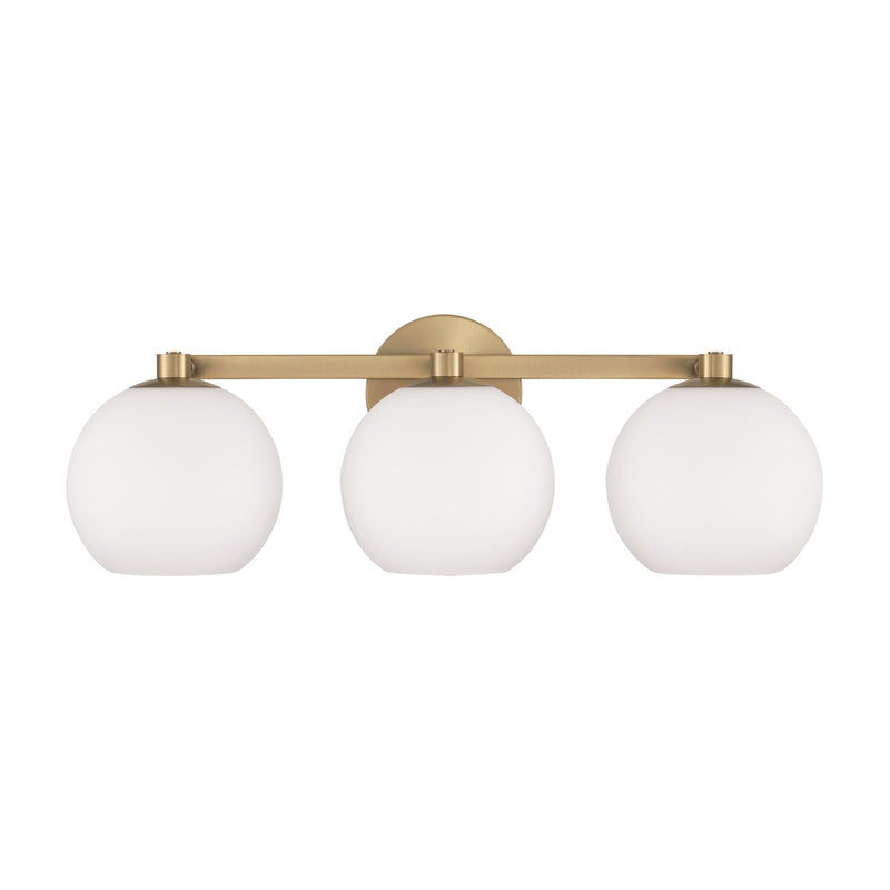 Capital Lighting 152131AD-548 Three Light Vanity, Aged Brass