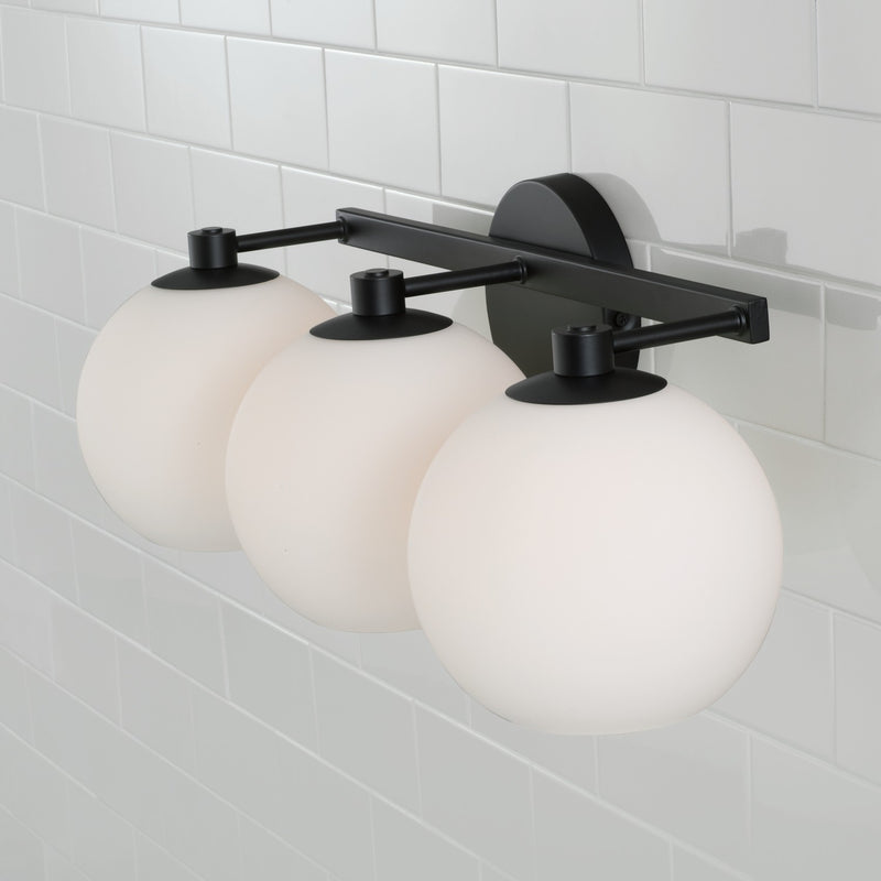 Capital Lighting 152131MB-548 Three Light Vanity, Matte Black