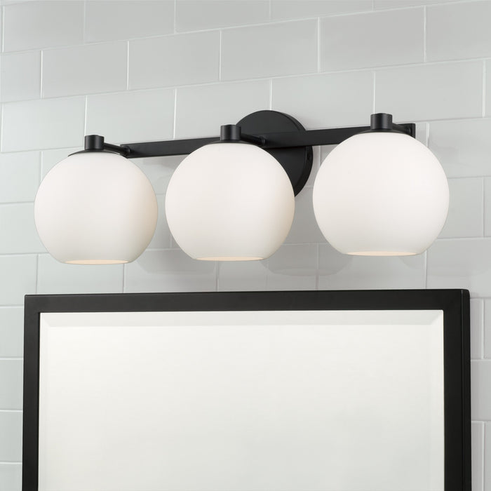 Capital Lighting 152131MB-548 Three Light Vanity, Matte Black