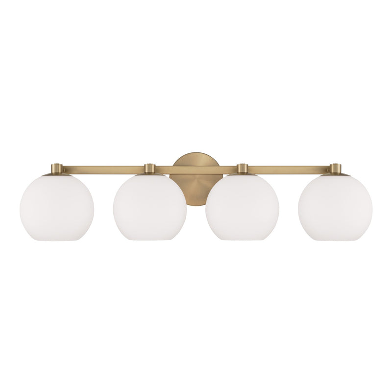 Capital Lighting 152141AD-548 Four Light Vanity, Aged Brass