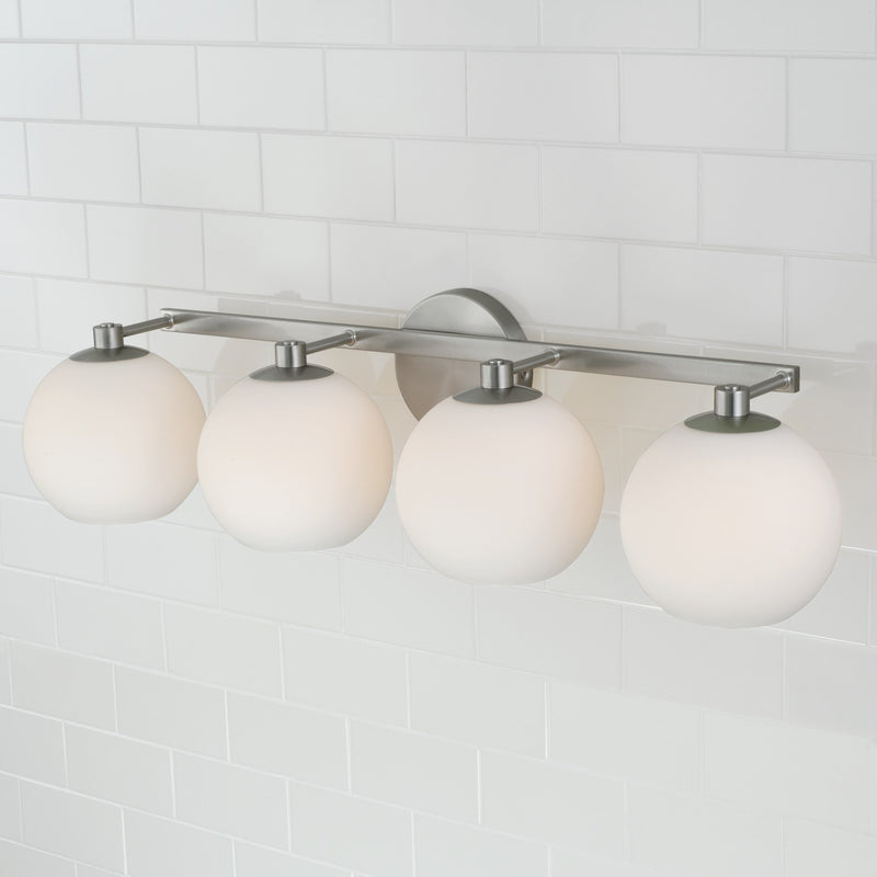 Capital Lighting 152141BN-548 Four Light Vanity, Brushed Nickel
