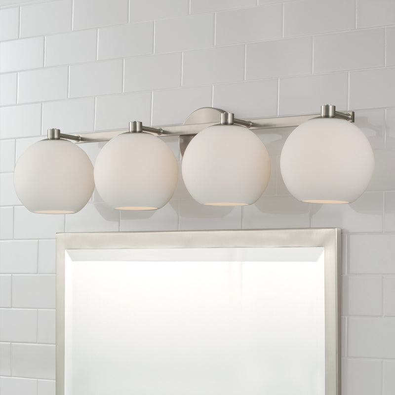 Capital Lighting 152141BN-548 Four Light Vanity, Brushed Nickel