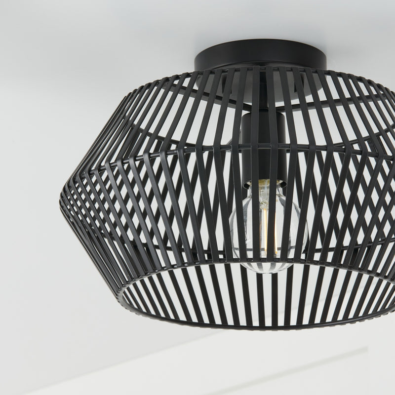 Capital Lighting 230311MB One Light Semi Flush Mount, Matte Black