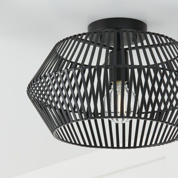 Capital Lighting 230311MB One Light Semi Flush Mount, Matte Black