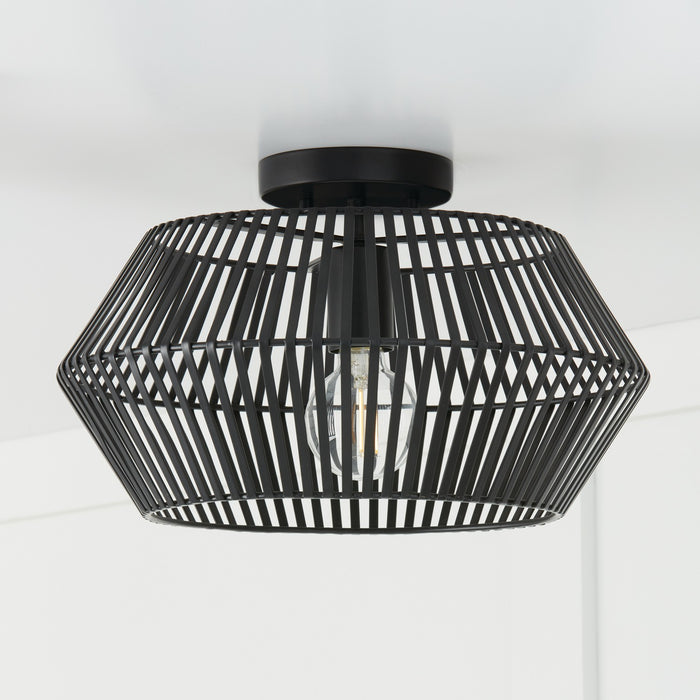 Capital Lighting 230311MB One Light Semi Flush Mount, Matte Black