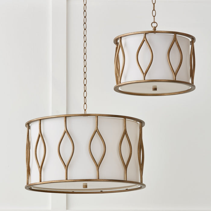 Capital Lighting 252531ML Three Light Semi Flush Mount, Mystic Luster