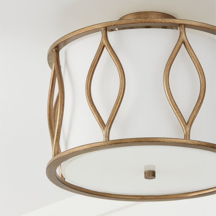 Capital Lighting 252531ML Three Light Semi Flush Mount, Mystic Luster