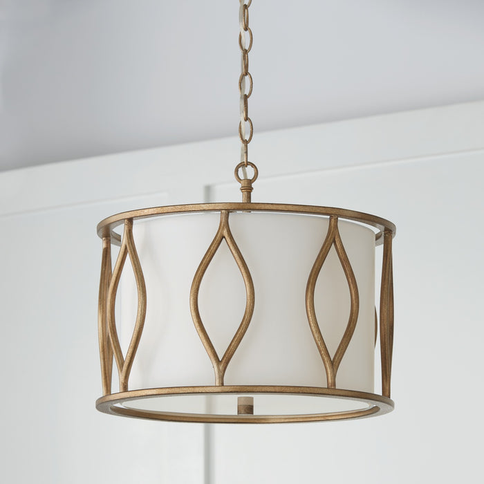 Capital Lighting 252531ML Three Light Semi Flush Mount, Mystic Luster