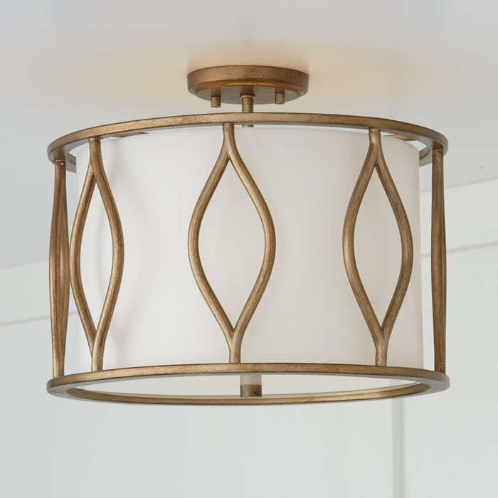 Capital Lighting 252531ML Three Light Semi Flush Mount, Mystic Luster