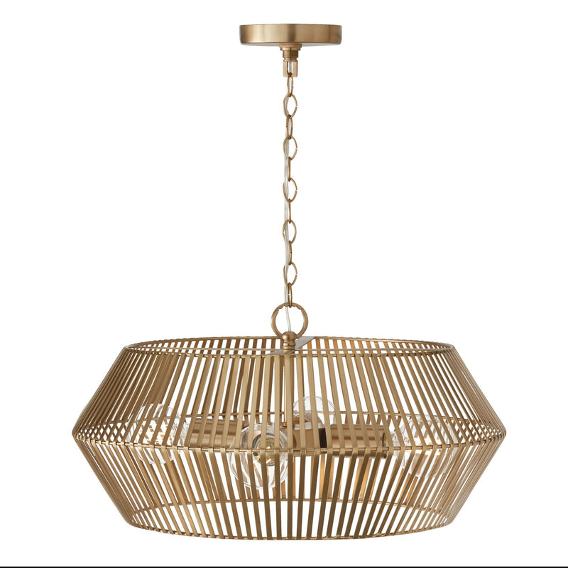 Capital Lighting 330341MA Four Light Pendant, Matte Brass