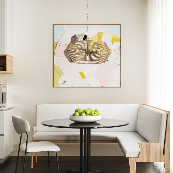 Capital Lighting 330341MA Four Light Pendant, Matte Brass