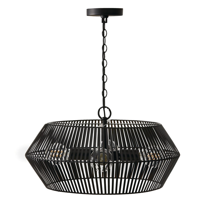 Capital Lighting 330341MB Four Light Pendant, Matte Black