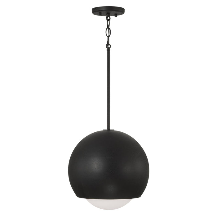 Capital Lighting 351611BI One Light Pendant, Black Iron