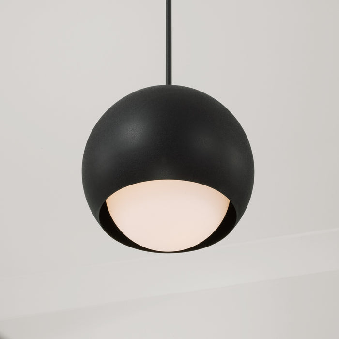 Capital Lighting 351611BI One Light Pendant, Black Iron