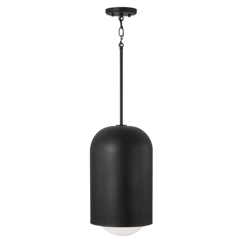 Capital Lighting 351612BI One Light Pendant, Black Iron