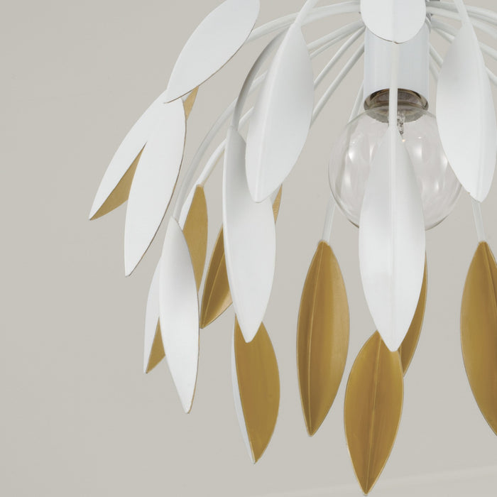 Capital Lighting 351811WE One Light Pendant, Matte White