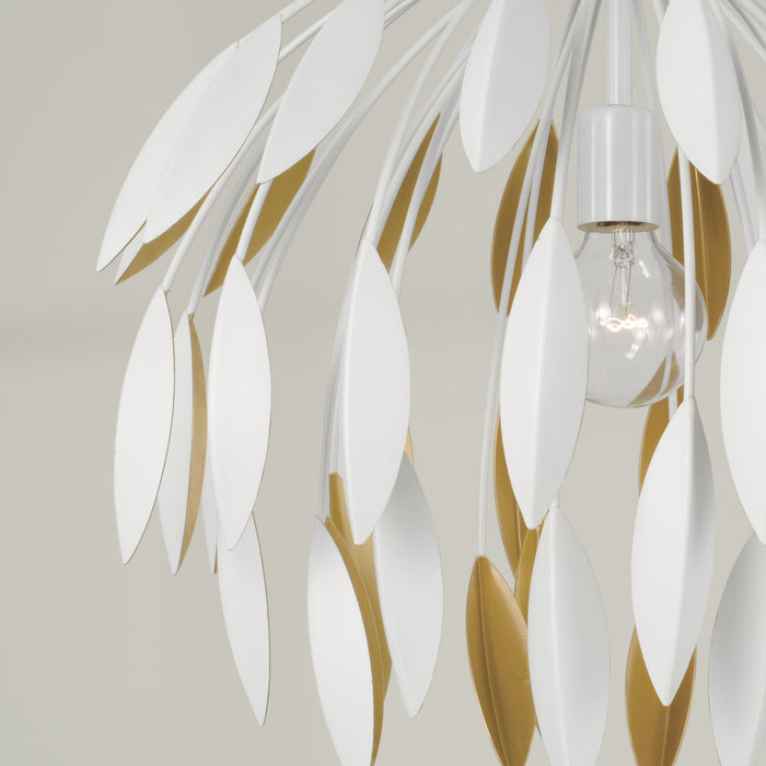 Capital Lighting 351812WE One Light Pendant, Matte White