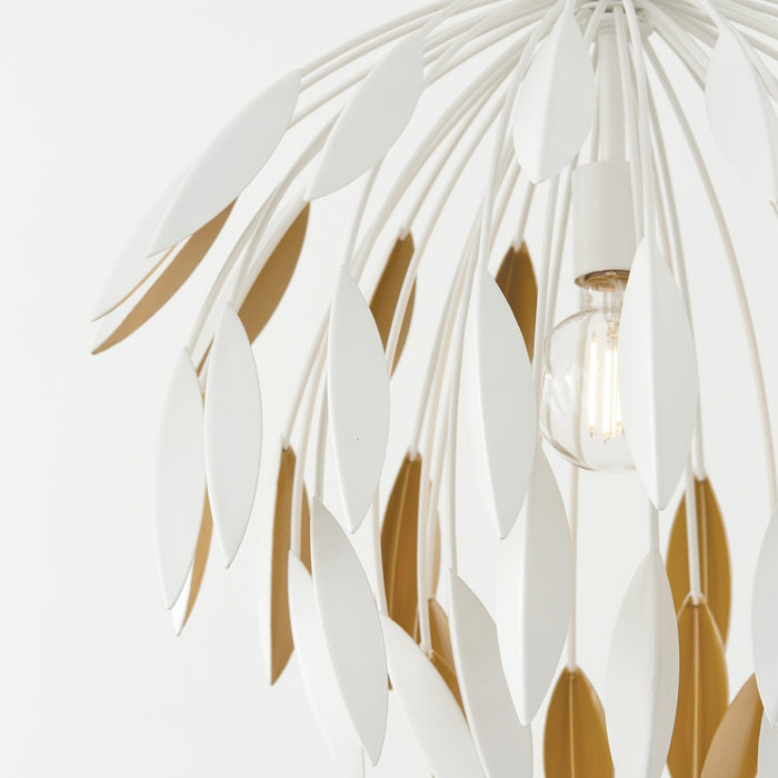 Capital Lighting 351812WE One Light Pendant, Matte White