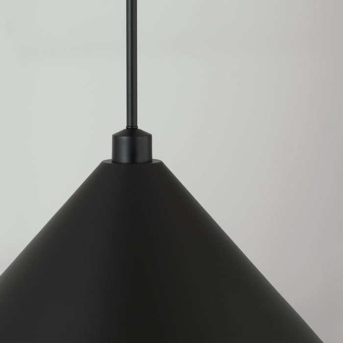 Capital Lighting 351311MB One Light Pendant, Matte Black