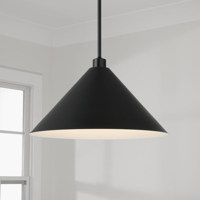 Capital Lighting 351311MB One Light Pendant, Matte Black
