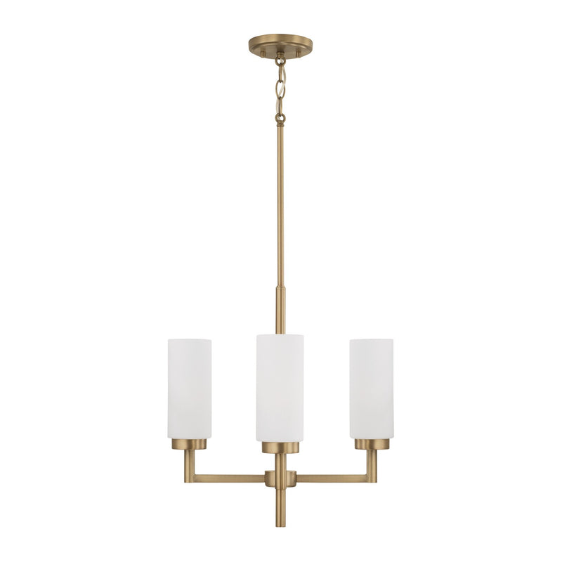 Capital Lighting 351741AD Four Light Pendant, Aged Brass
