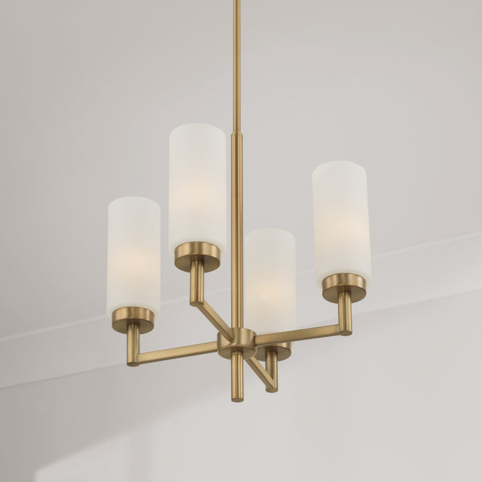 Capital Lighting 351741AD Four Light Pendant, Aged Brass