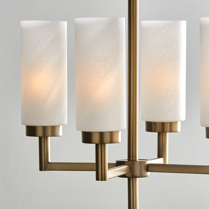 Capital Lighting 351741AD Four Light Pendant, Aged Brass