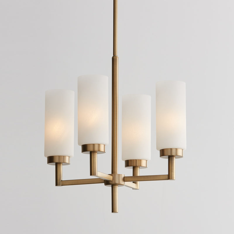 Capital Lighting 351741AD Four Light Pendant, Aged Brass