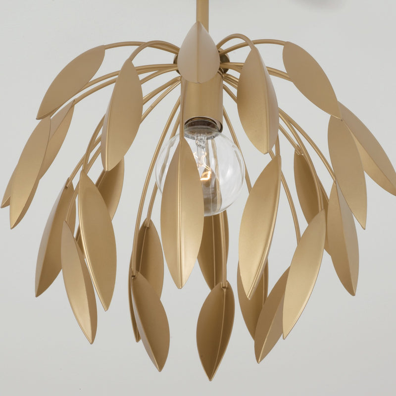 Capital Lighting 351811GF One Light Pendant, Buffed Gold