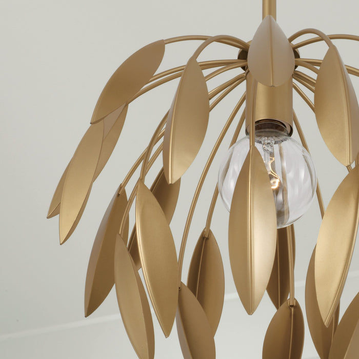 Capital Lighting 351811GF One Light Pendant, Buffed Gold