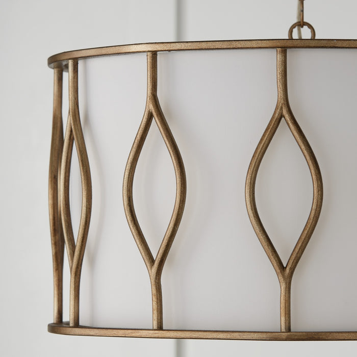 Capital Lighting 352541ML Four Light Pendant, Mystic Luster
