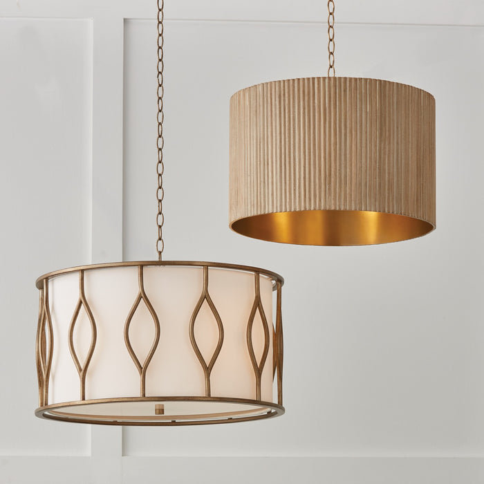 Capital Lighting 352541ML Four Light Pendant, Mystic Luster