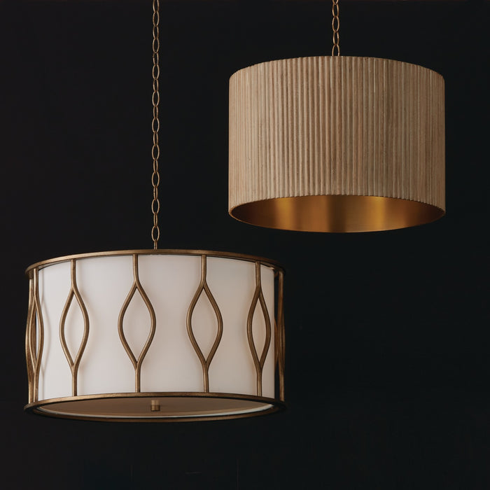 Capital Lighting 352541ML Four Light Pendant, Mystic Luster
