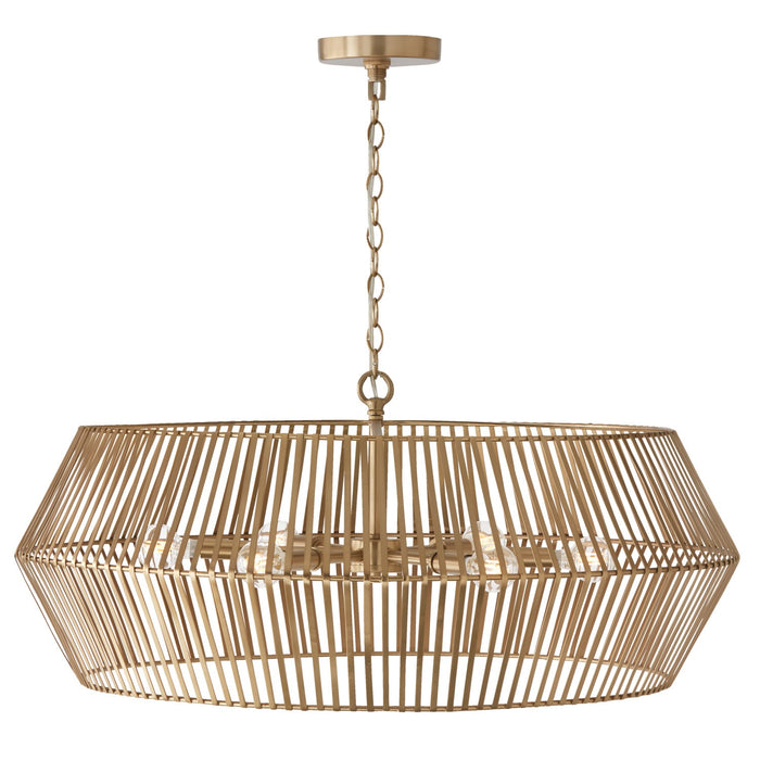 Capital Lighting 430361MA Six Light Chandelier, Matte Brass