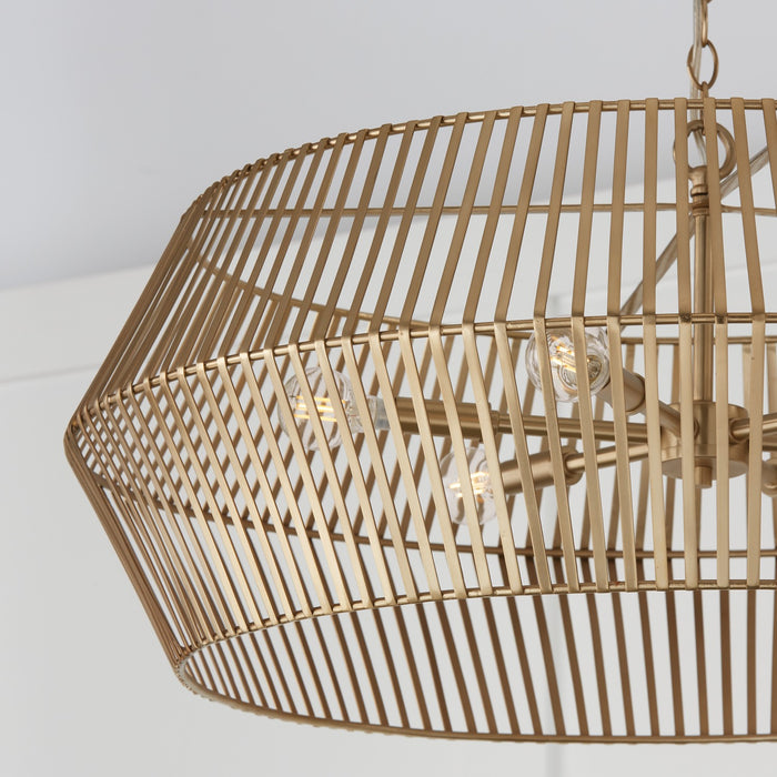 Capital Lighting 430361MA Six Light Chandelier, Matte Brass