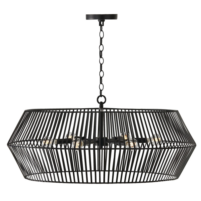 Capital Lighting 430361MB Six Light Chandelier, Matte Black