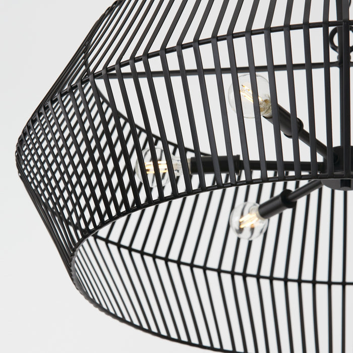 Capital Lighting 430361MB Six Light Chandelier, Matte Black