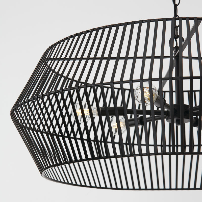 Capital Lighting 430361MB Six Light Chandelier, Matte Black