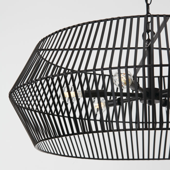 Capital Lighting 430361MB Six Light Chandelier, Matte Black