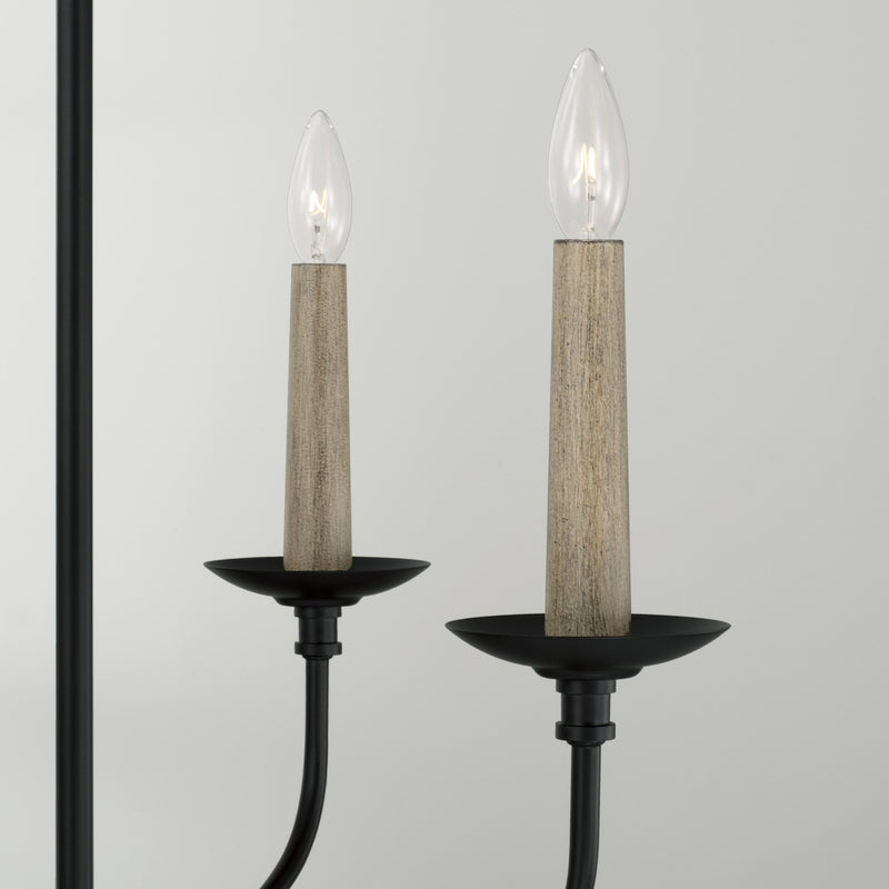 Capital Lighting 451541MB Four Light Chandelier, Matte Black