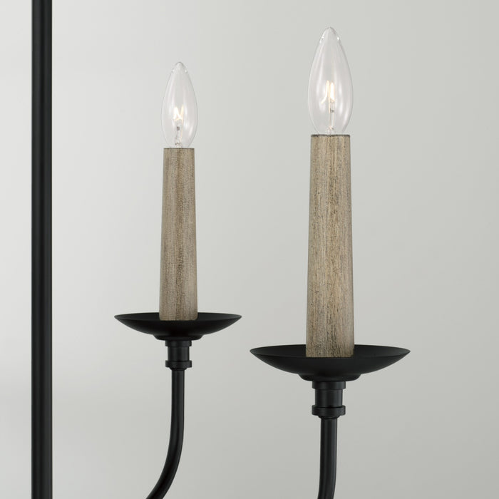 Capital Lighting 451541MB Four Light Chandelier, Matte Black