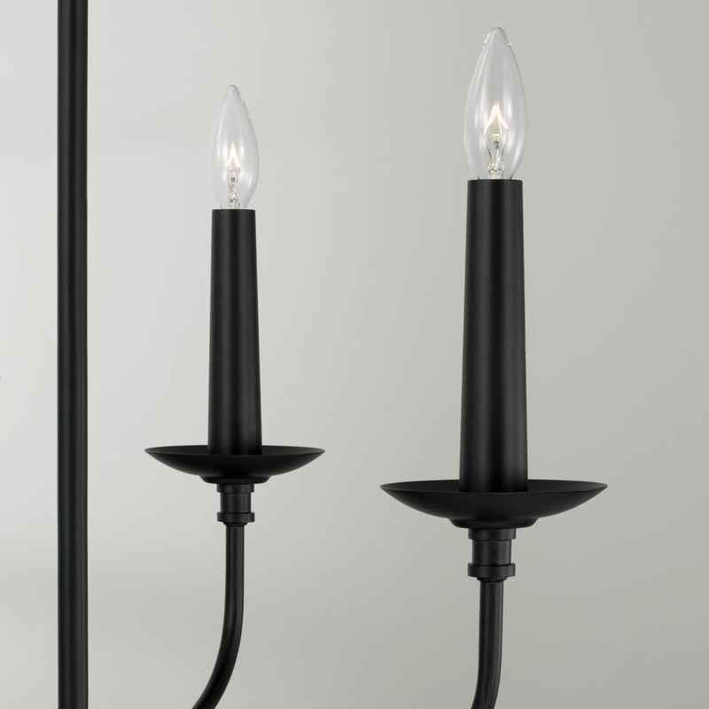 Capital Lighting 451541MB Four Light Chandelier, Matte Black